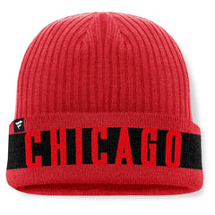 Chicago Blackhawks Fanatics Blueliner Cuffed Knit Hat Red
