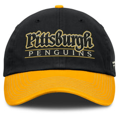 Pittsburgh Penguins Fanatics Heritage Home Ice Two-Tone Adjustable Hat Black/Gold