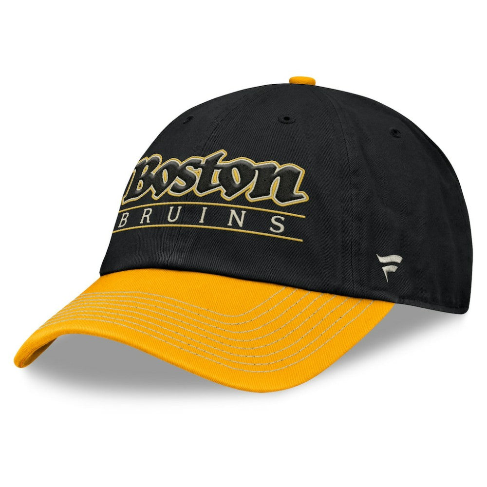 Boston Bruins Fanatics Heritage Home Ice Two-Tone Adjustable Hat Black/Gold
