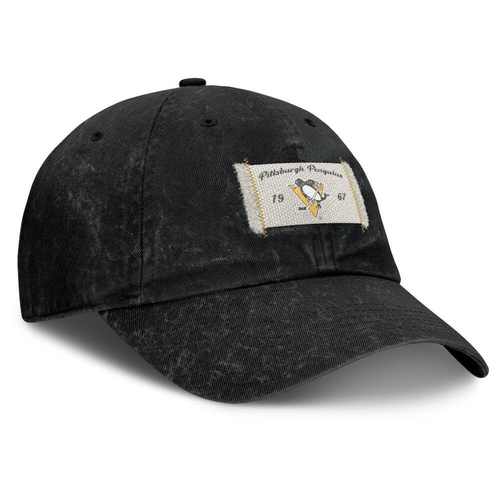 Pittsburgh Penguins Fanatics Women's Heritage Away Game Adjustable Hat Black