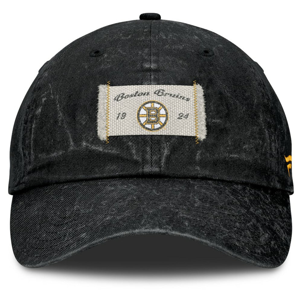 Boston Bruins Fanatics Women's Heritage Away Game Adjustable Hat Black