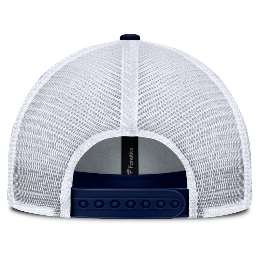 New York Rangers Fanatics Fundamental One-Time Trucker Adjustable Hat Blue