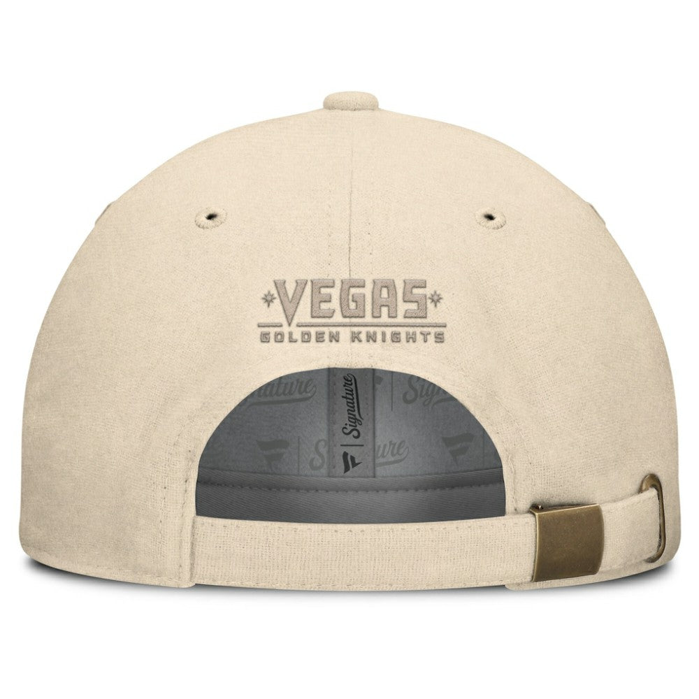 Vegas Golden Knights Fanatics Front Office Canvas Adjustable Hat Tan