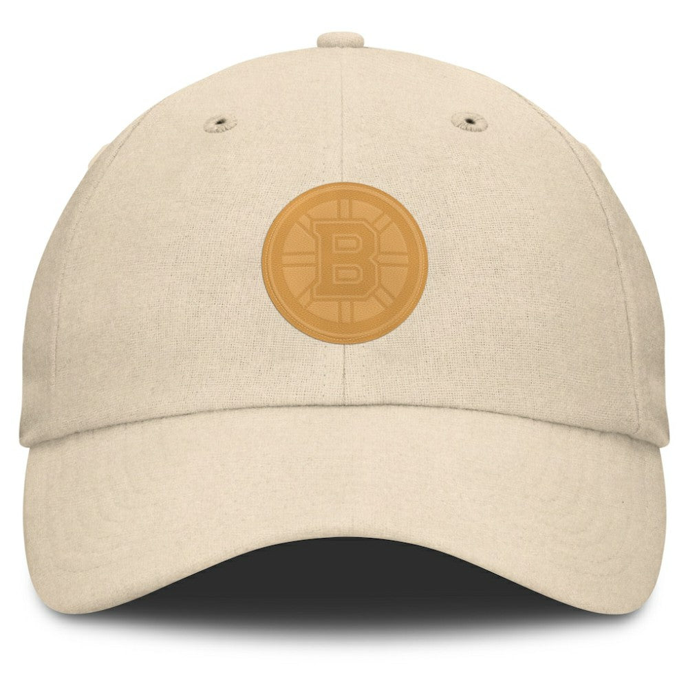 Boston Bruins Fanatics Front Office Canvas Adjustable Hat Tan