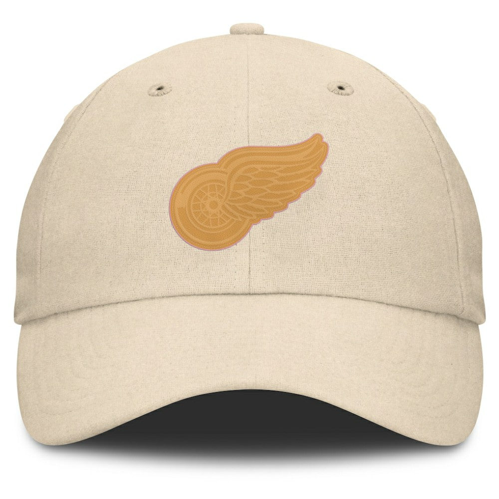 Detroit Red Wings Fanatics Front Office Canvas Adjustable Hat Tan