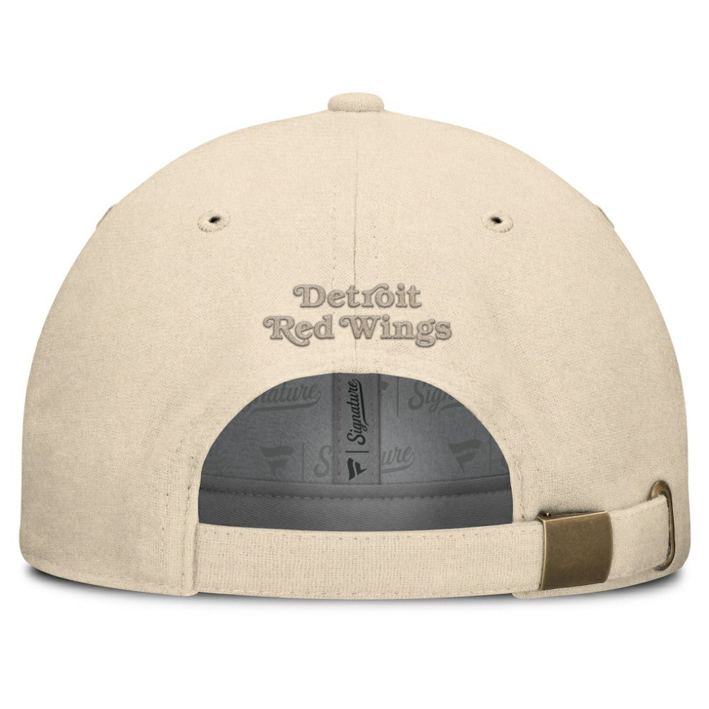 Detroit Red Wings Fanatics Front Office Canvas Adjustable Hat Tan