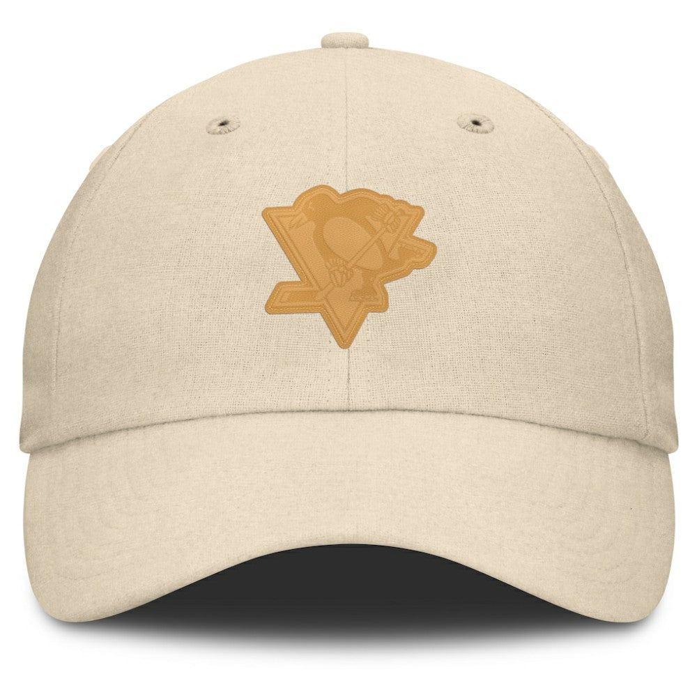 Pittsburgh Penguins Fanatics Front Office Canvas Adjustable Hat Tan