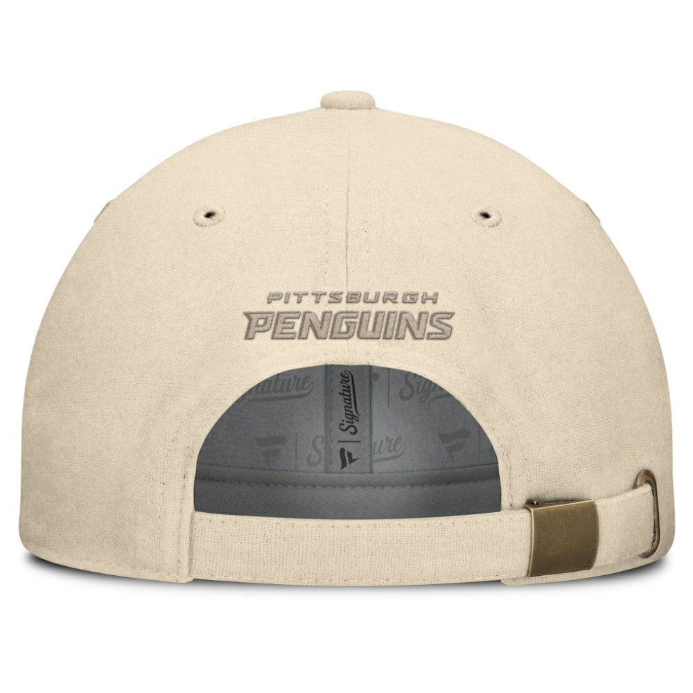 Pittsburgh Penguins Fanatics Front Office Canvas Adjustable Hat Tan