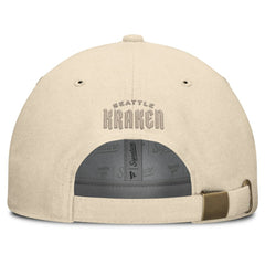 Seattle Kraken Fanatics Front Office Canvas Adjustable Hat Tan