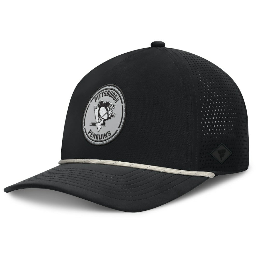 Pittsburgh Penguins Fanatics Front Office Performance A-Frame Adjustable Hat Black