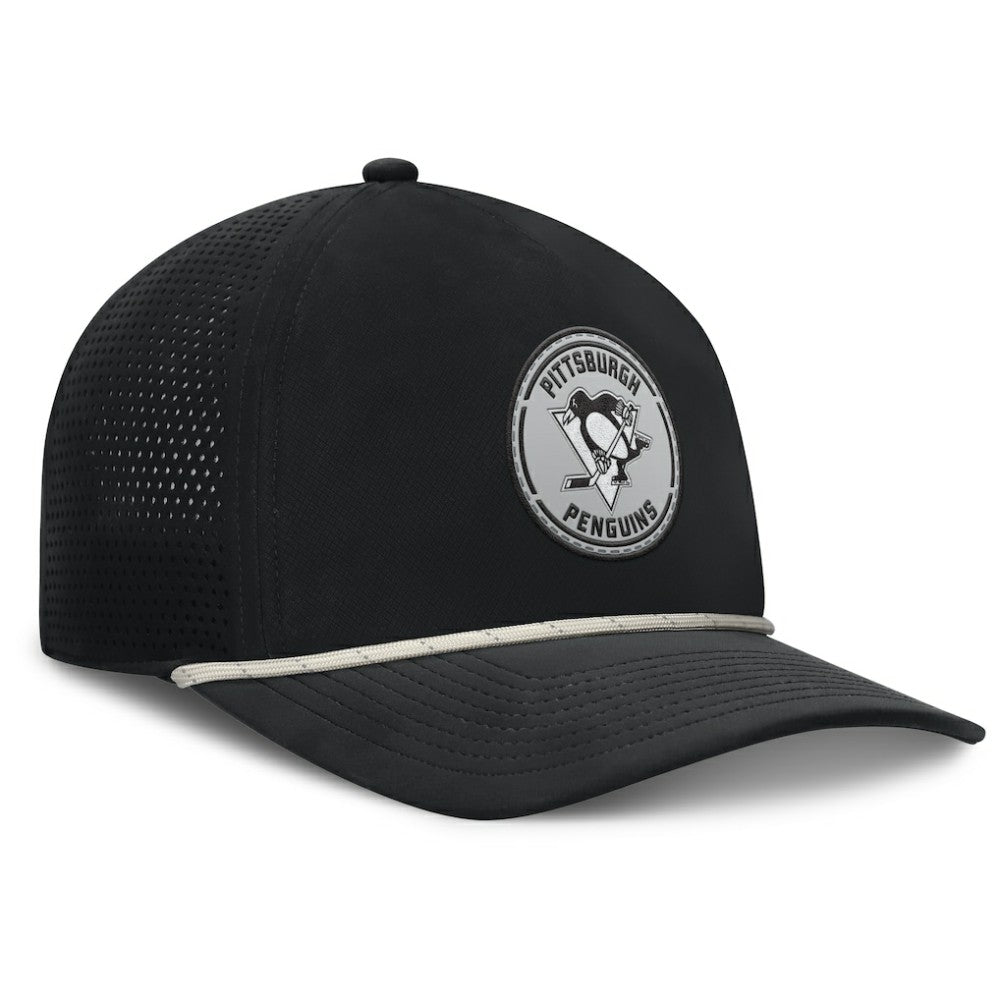 Pittsburgh Penguins Fanatics Front Office Performance A-Frame Adjustable Hat Black