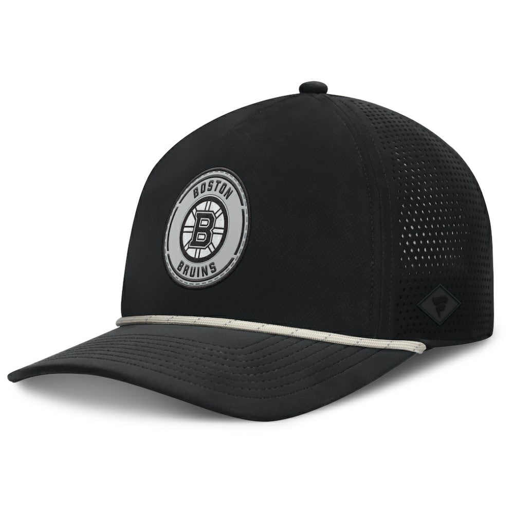Boston Bruins Fanatics Front Office Performance A-Frame Adjustable Hat Black