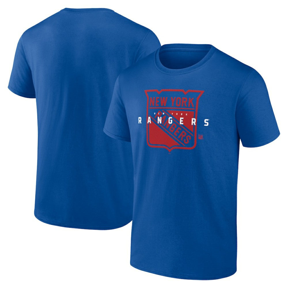 New York Rangers Logo Athletic Coordinate T-Shirt Blue