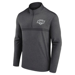 Los Angeles Kings Logo Athletic Head-to-Head Raglan Quarter-Zip Top Heather Charcoal