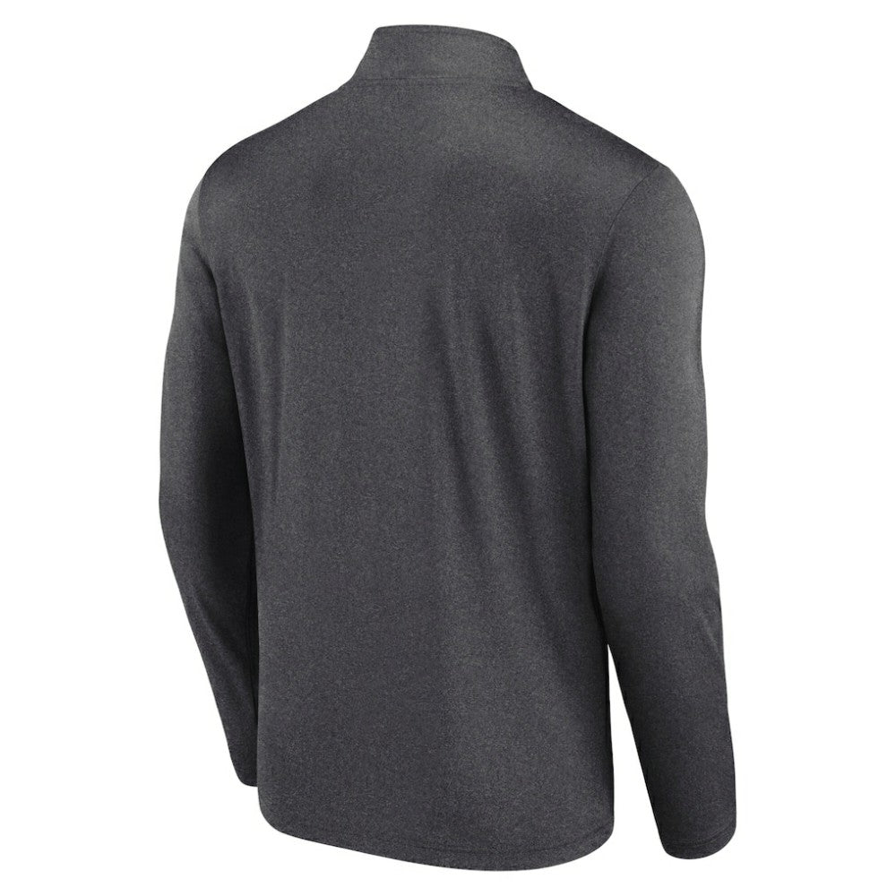 Los Angeles Kings Logo Athletic Head-to-Head Raglan Quarter-Zip Top Heather Charcoal