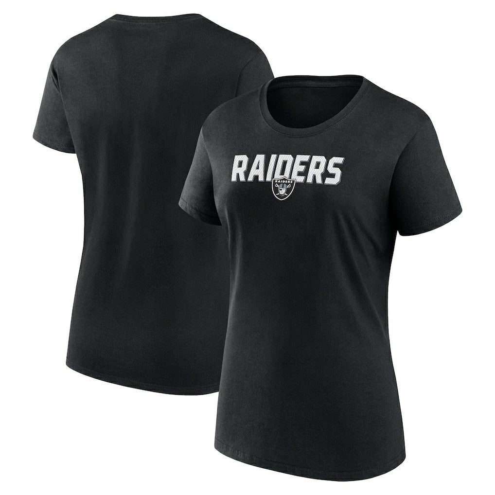 Las Vegas Raiders Logo Athletic Women's Lean T-Shirt - Black discount