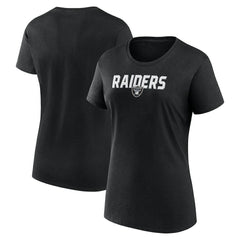 Las Vegas Raiders Logo Athletic Women's Lean T-Shirt - Black discount