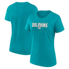 Miami Dolphins Logo Athletic Women's Lean T-Shirt - Aqua online