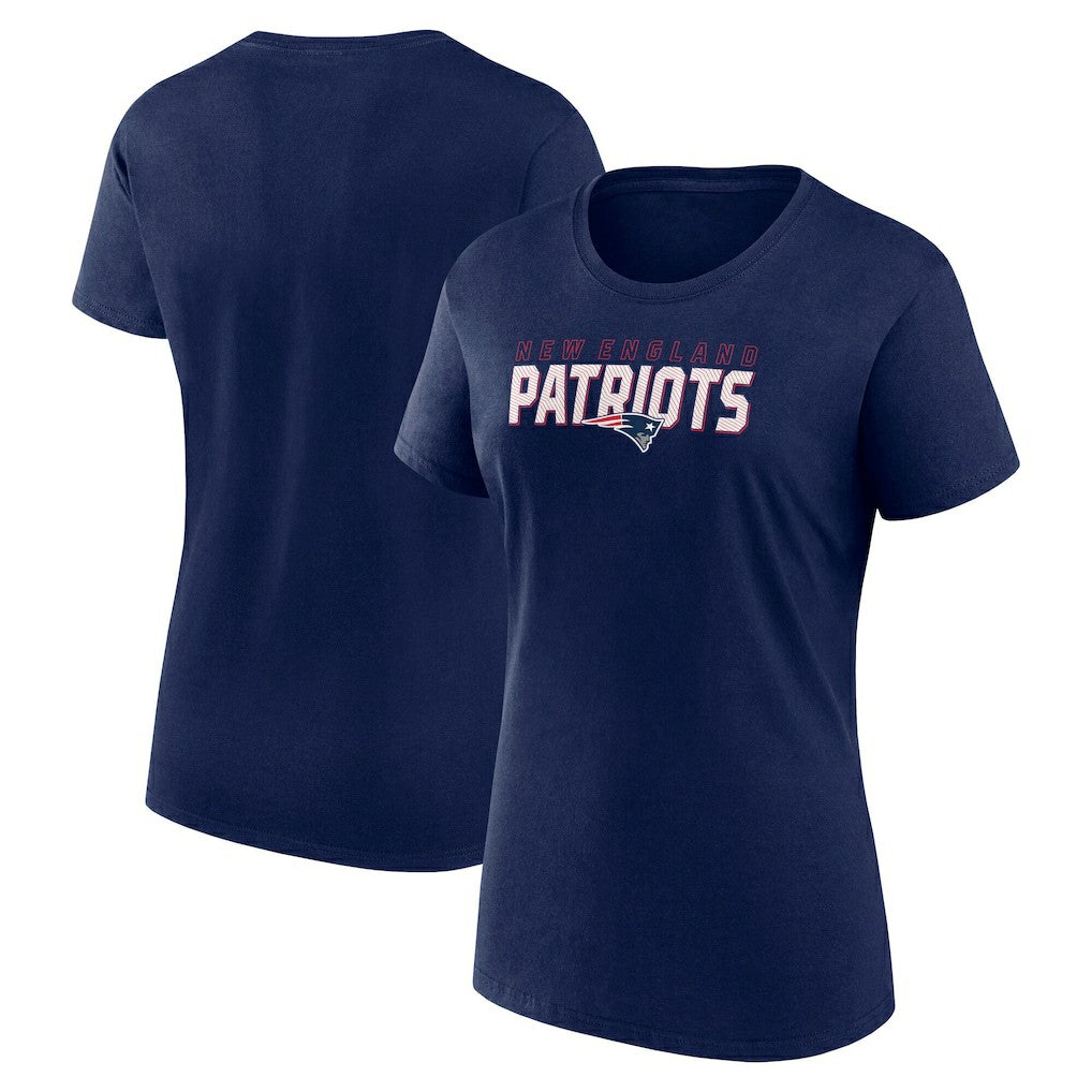 New England Patriots Logo Athletic Women's Lean T-Shirt - Navy discount