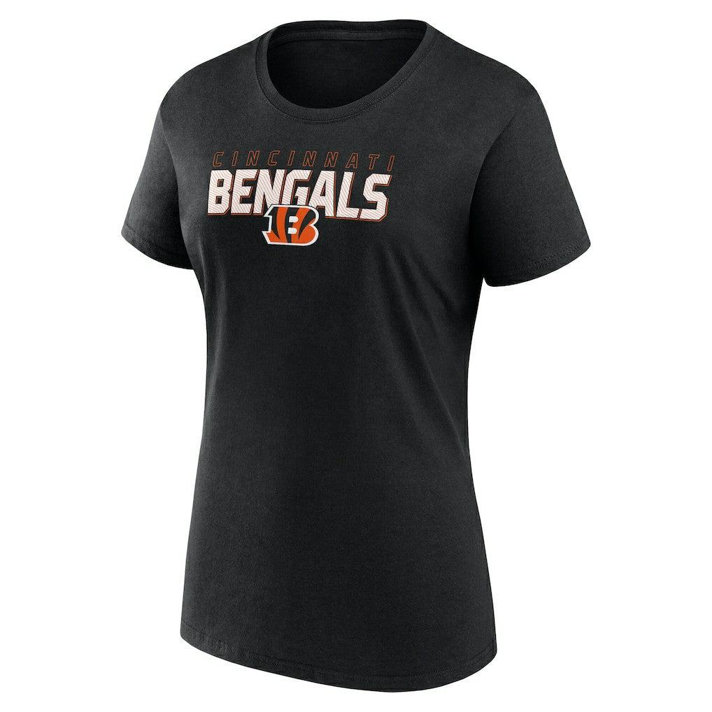 Cincinnati Bengals Logo Athletic Women's Lean T-Shirt - Black discount