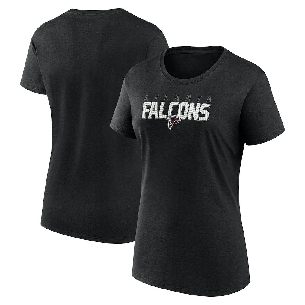 Atlanta Falcons Logo Athletic Women's Lean T-Shirt - Black outlet
