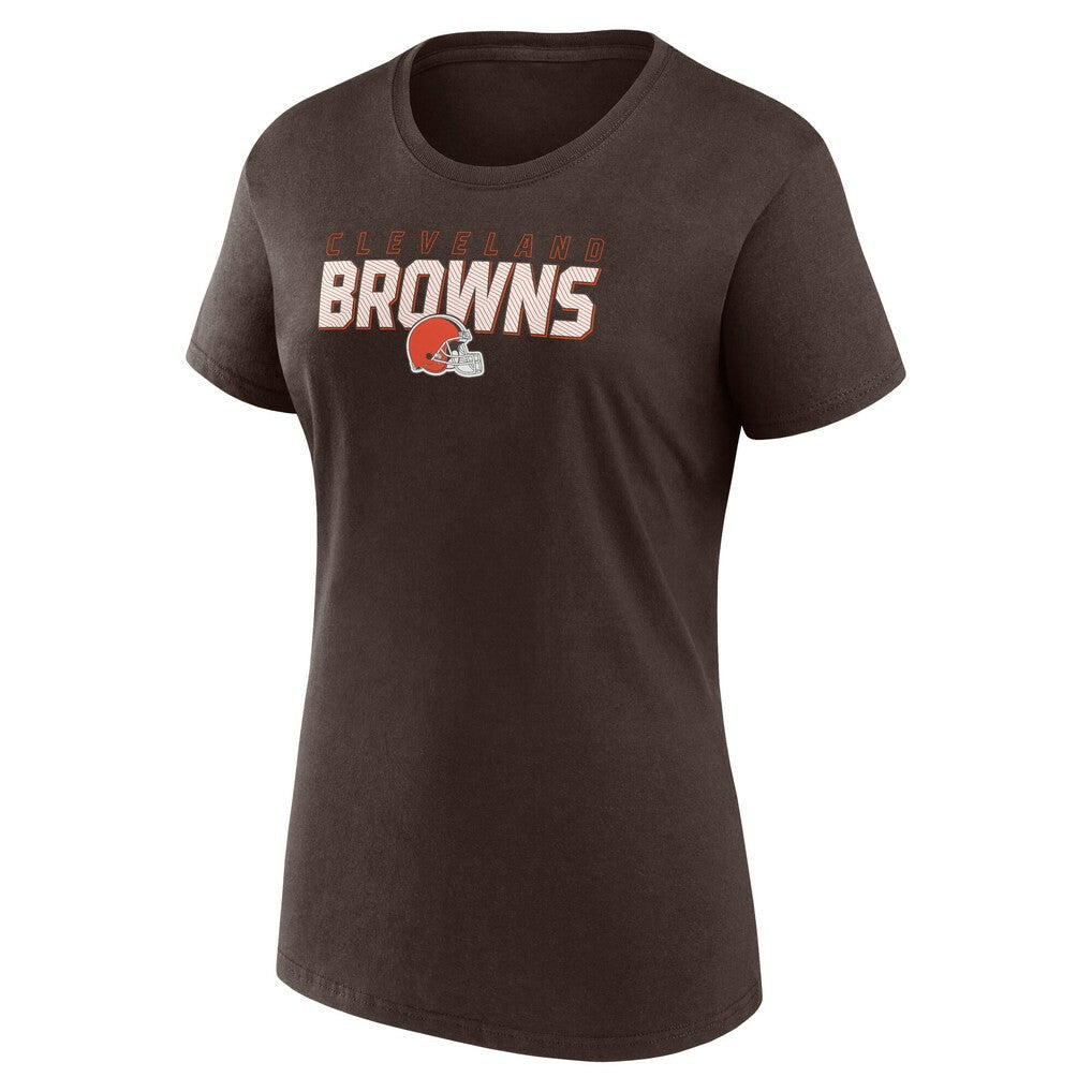 Cleveland Browns Logo Athletic Women's Lean T-Shirt - Brown discount