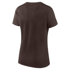 Cleveland Browns Logo Athletic Women's Lean T-Shirt - Brown discount