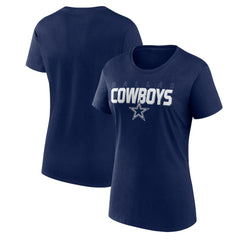 Dallas Cowboys Logo Athletic Women's Lean T-Shirt - Navy cheap
