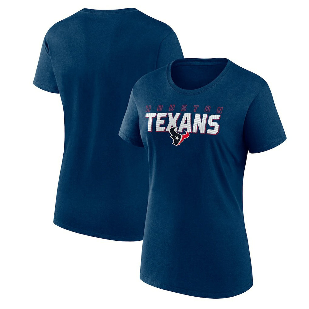 Houston Texans Logo Athletic Women's Lean T-Shirt - Navy discount
