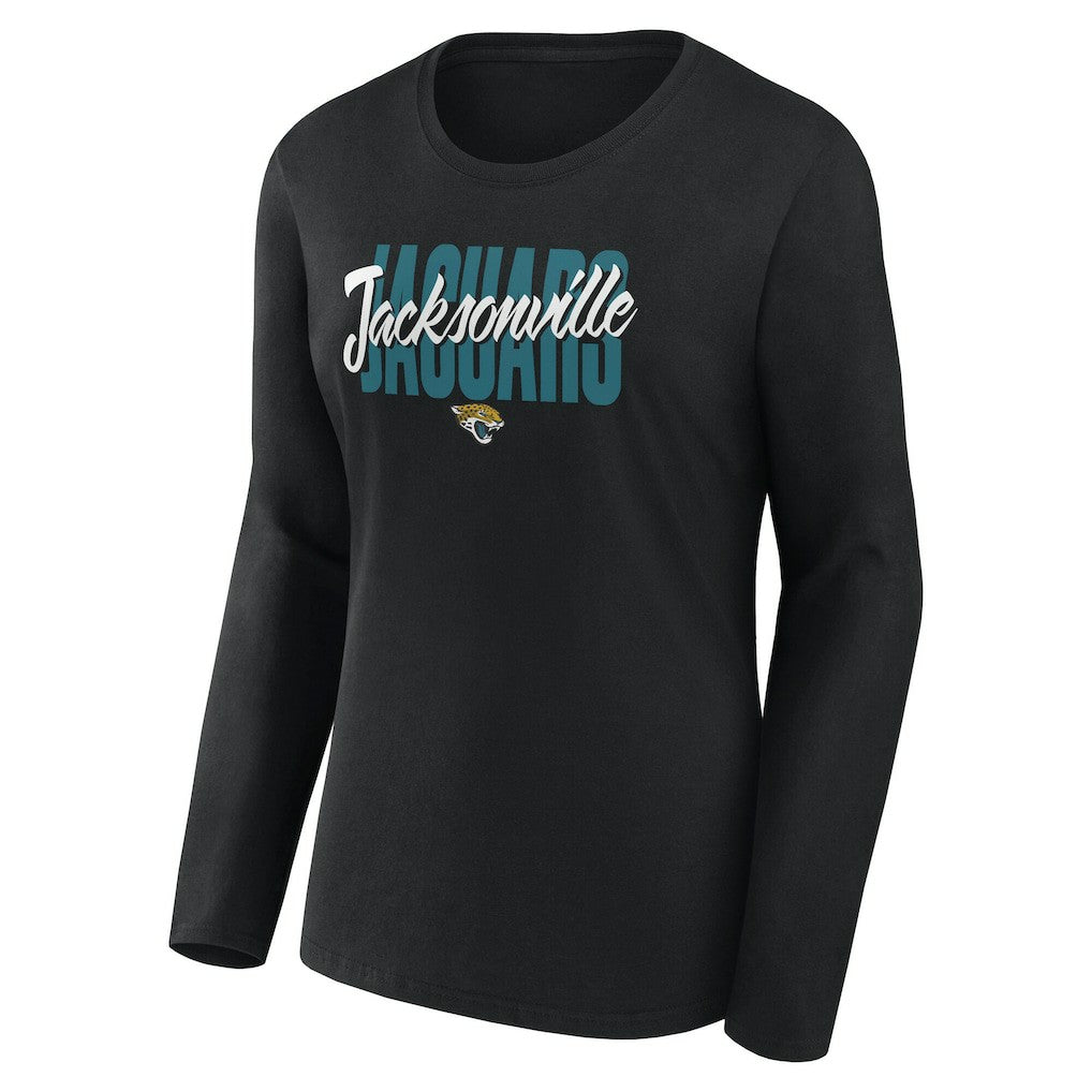 Jacksonville Jaguars Logo Athletic Women's Grip Long Sleeve T-Shirt - Black outlet