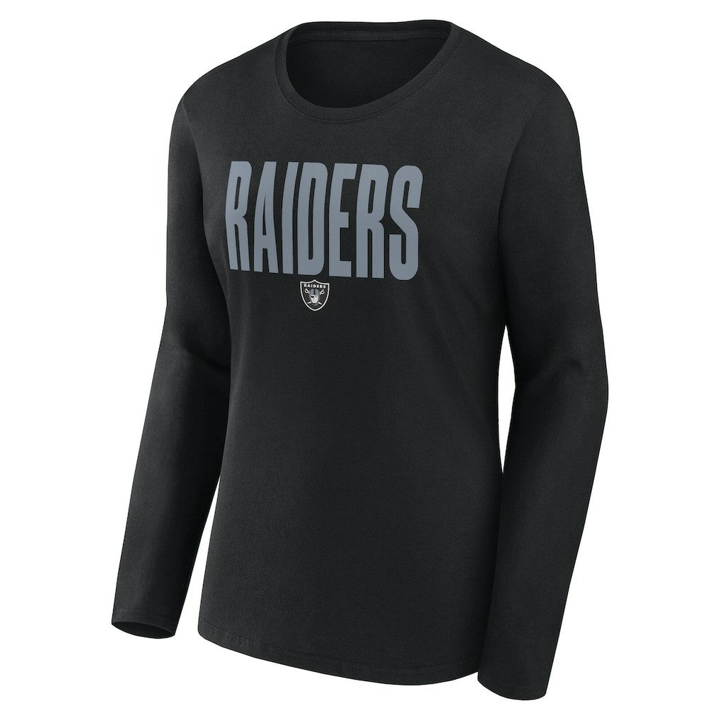 Las Vegas Raiders Logo Athletic Women's Grip Long Sleeve T-Shirt - Black on sale