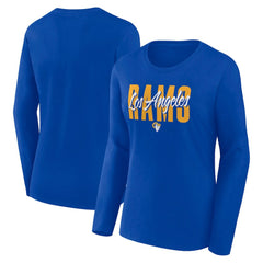 Los Angeles Rams Logo Athletic Women's Grip Long Sleeve T-Shirt - Royal online