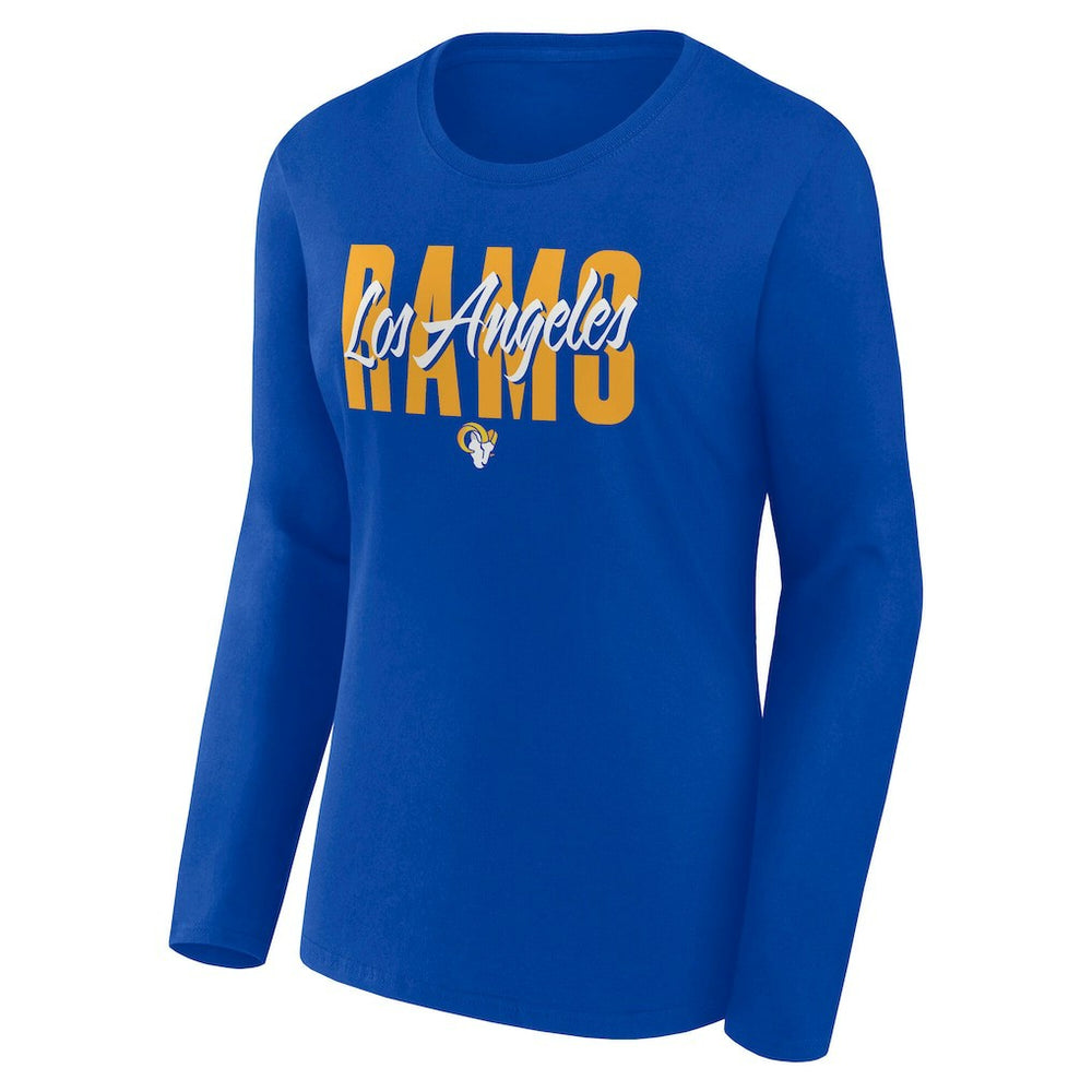 Los Angeles Rams Logo Athletic Women's Grip Long Sleeve T-Shirt - Royal online