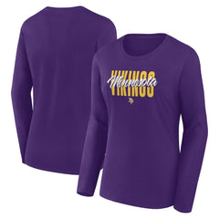 Minnesota Vikings Logo Athletic Women's Grip Long Sleeve T-Shirt - Purple online