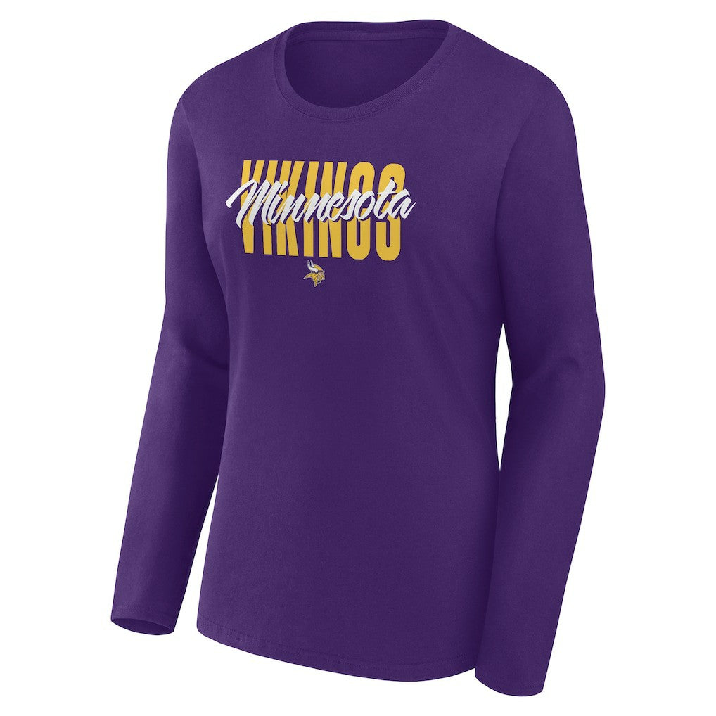 Minnesota Vikings Logo Athletic Women's Grip Long Sleeve T-Shirt - Purple online