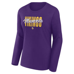 Minnesota Vikings Logo Athletic Women's Grip Long Sleeve T-Shirt - Purple online