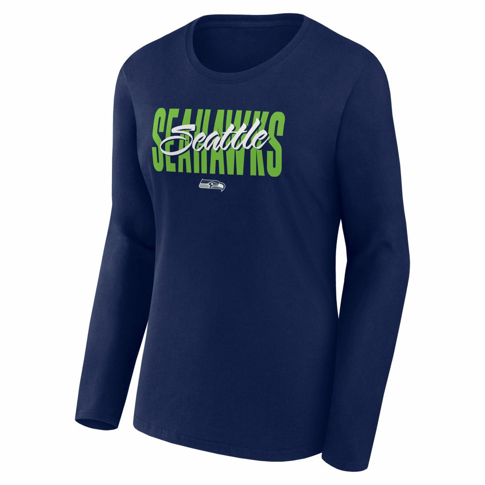 Seattle Seahawks Logo Athletic Women's Grip Long Sleeve T-Shirt - College Navy online