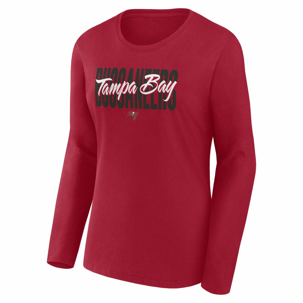 Tampa Bay Buccaneers Logo Athletic Women's Grip Long Sleeve T-Shirt - Red cheap