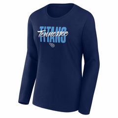 Tennessee Titans Logo Athletic Women's Grip Long Sleeve T-Shirt - Navy online