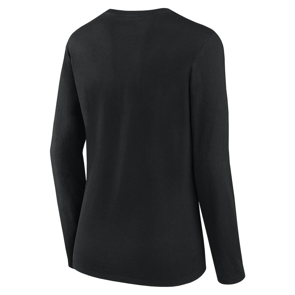 Carolina Panthers Logo Athletic Women's Grip Long Sleeve T-Shirt - Black for sale