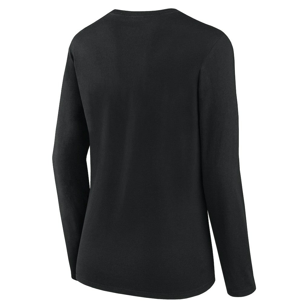 Atlanta Falcons Logo Athletic Women's Grip Long Sleeve T-Shirt - Black discount