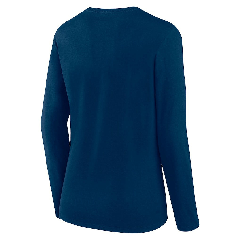 Chicago Bears Logo Athletic Women's Grip Long Sleeve T-Shirt - Navy discount