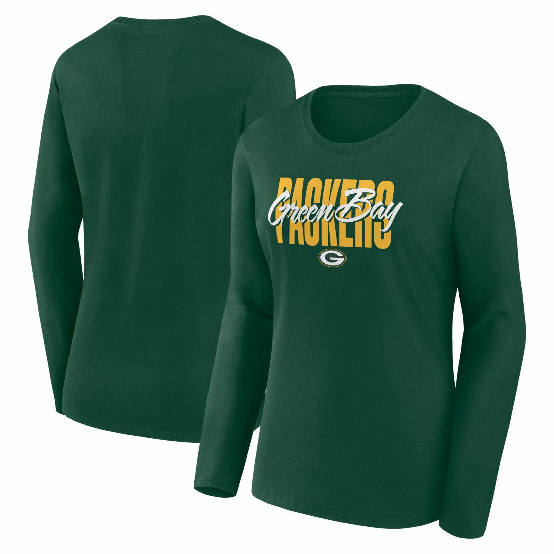 Green Bay Packers Logo Athletic Women's Grip Long Sleeve T-Shirt - Green cheap