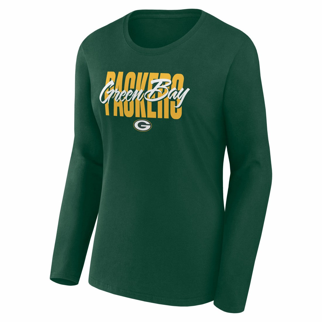 Green Bay Packers Logo Athletic Women's Grip Long Sleeve T-Shirt - Green cheap