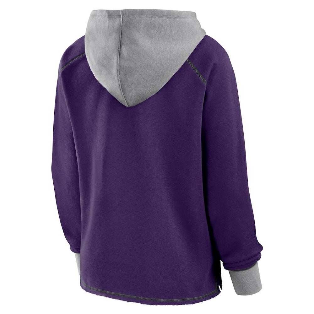 Baltimore Ravens Logo Athletic Women's Boom Fleece Pullover V-Neck Hoodie - Purple online