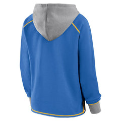 Los Angeles Chargers Logo Athletic Women's Boom Fleece Pullover V-Neck Hoodie - Powder Blue online