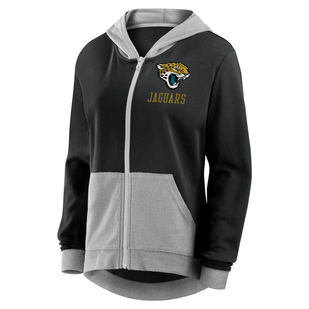 Jacksonville Jaguars Logo Athletic Women's Hit It French Terry Full-Zip Hoodie - Black sale