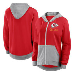 Kansas City Chiefs Logo Athletic Women's Hit It French Terry Full-Zip Hoodie - Red cheap