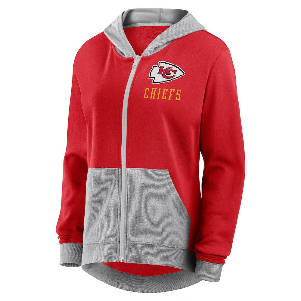 Kansas City Chiefs Logo Athletic Women's Hit It French Terry Full-Zip Hoodie - Red cheap