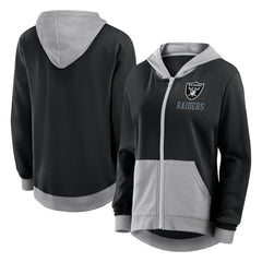 Las Vegas Raiders Logo Athletic Women's Hit It French Terry Full-Zip Hoodie - Black for sale
